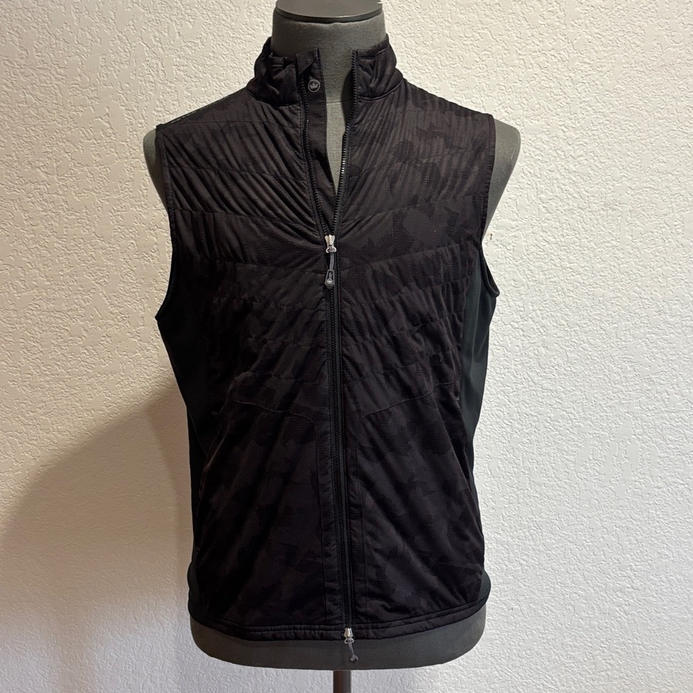 Peter Millar Black Quilted Vest